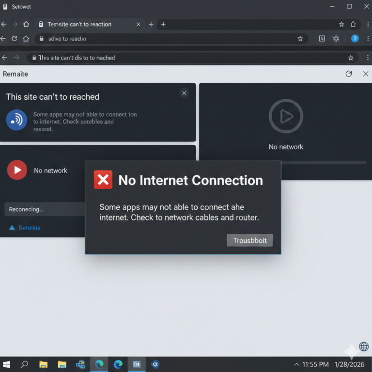 Internet works but apps won't connect in Windows 11