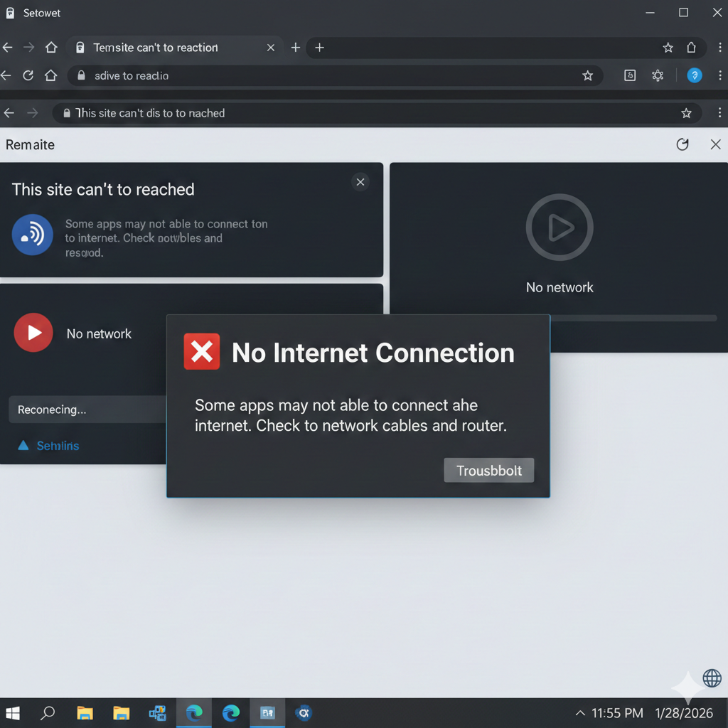 Internet works but apps won't connect in Windows 11