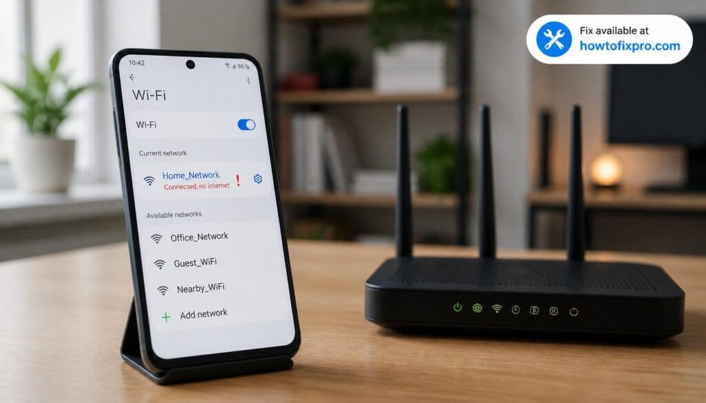 phone says connected to wifi but no internet