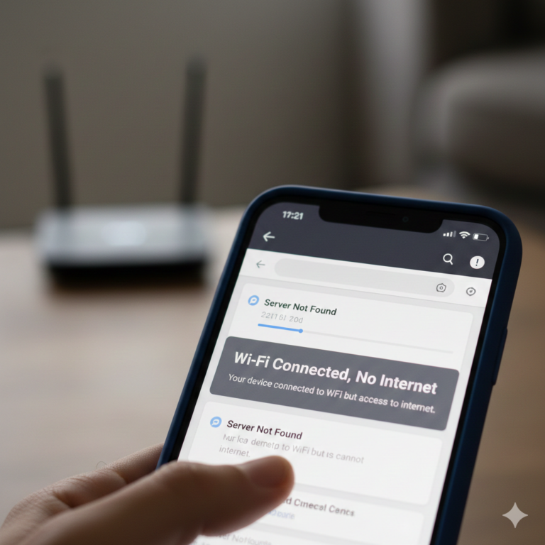 Phone connected to WiFi but no internet