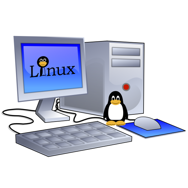 Linux desktop showing common system problem icons