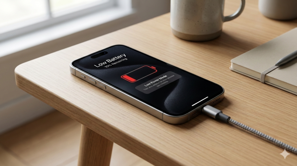 iPhone battery draining fast with low battery warning