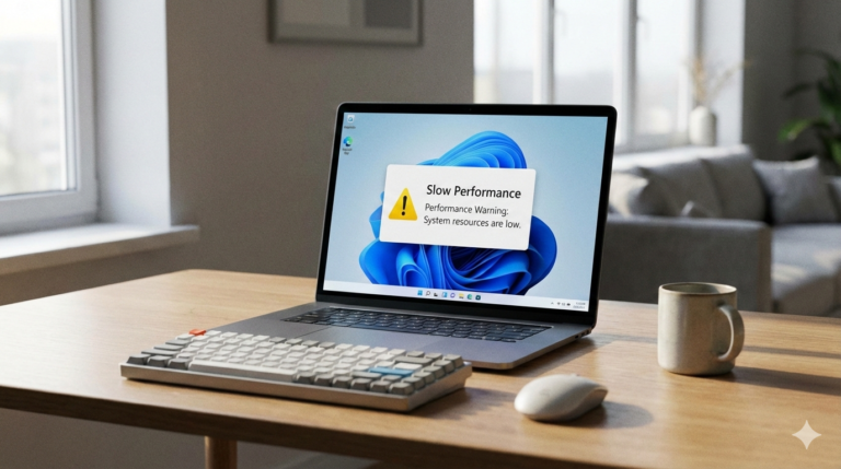 Windows 11 running slow on a laptop computer