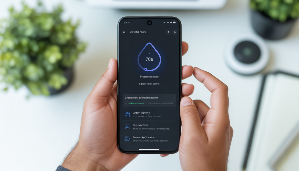 Android phone running slow problem displayed on smartphone screen