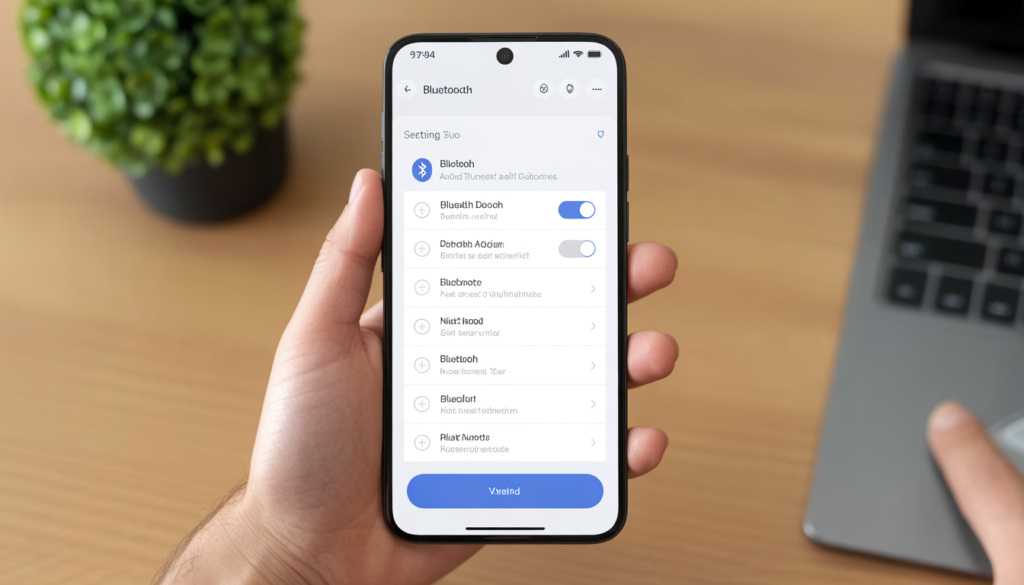 Android Bluetooth not turning on problem displayed on smartphone screen