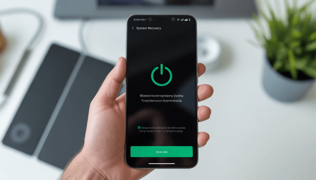 Android phone not turning on problem displayed on smartphone screen