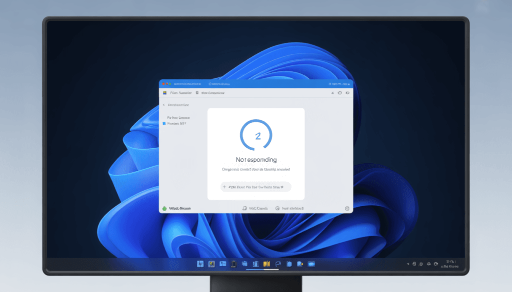 Windows 11 File Explorer not responding error displayed on computer screen