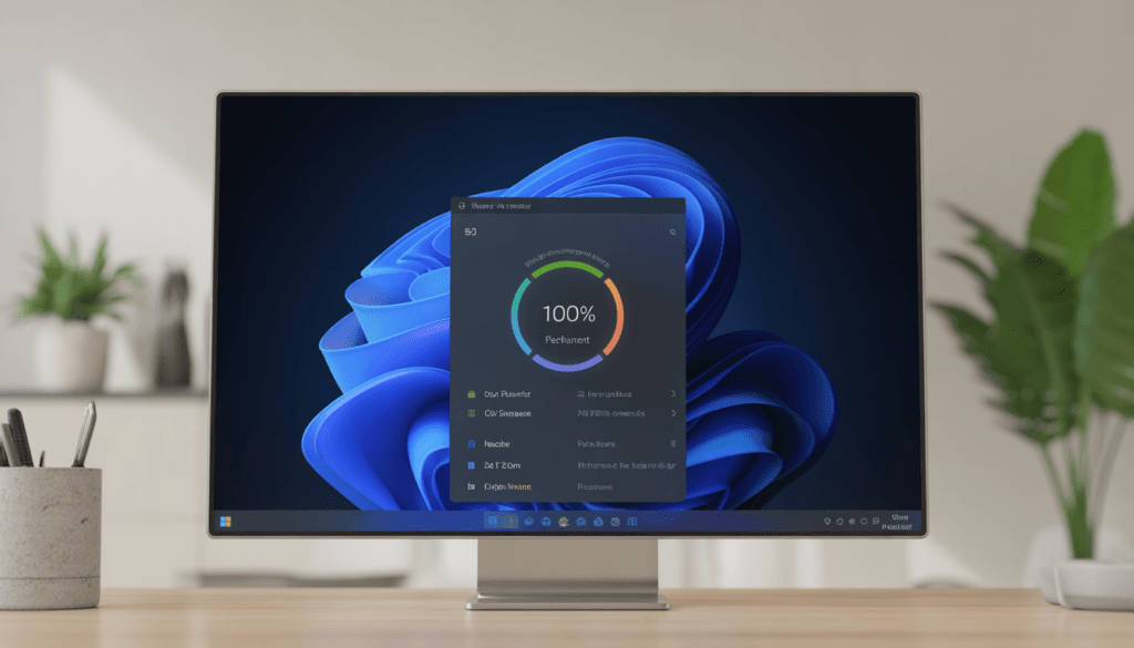 Windows 11 high CPU usage problem shown on computer screen