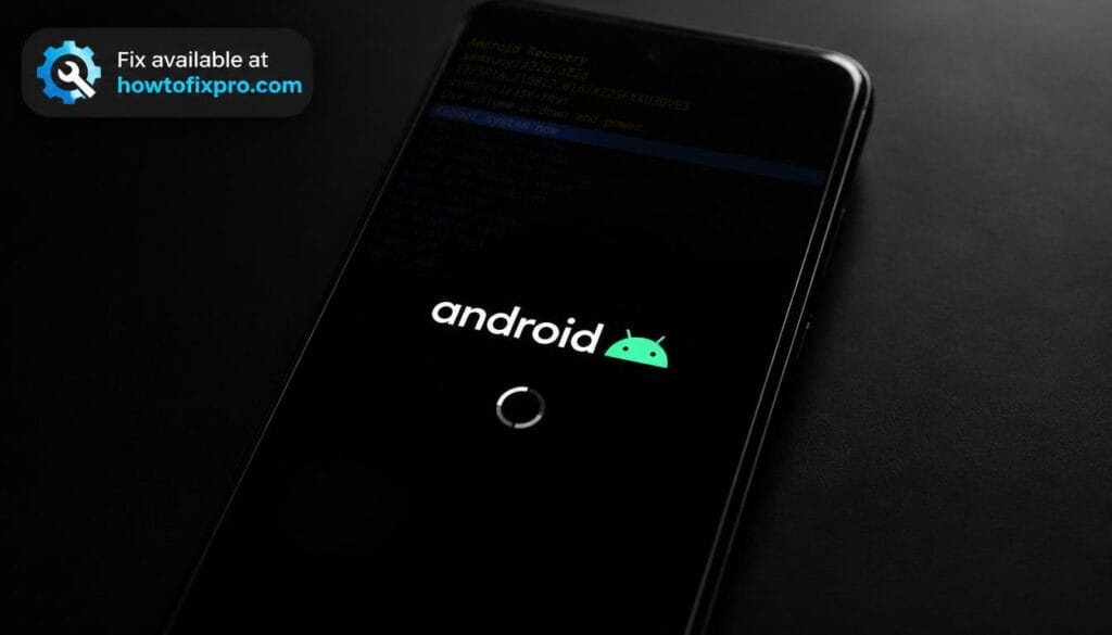 Android phone stuck on boot logo screen with loading spinner