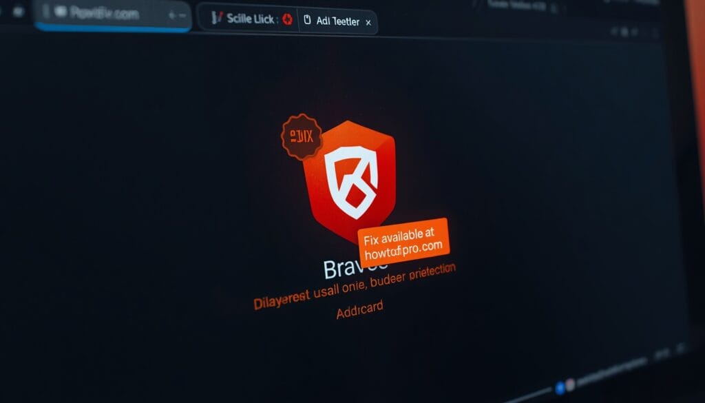 Brave browser not blocking ads - screen showing ads visible with Shields icon disabled