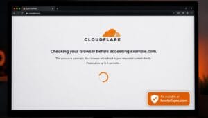 Cloudflare checking your browser infinite loop on computer screen