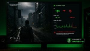 Game stuttering and FPS drop on Windows 11 - frame time graph showing spikes