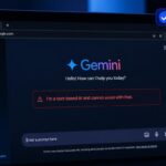 Google Gemini text-based error message on screen