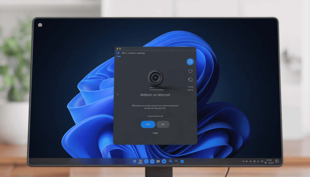 Windows 11 camera not working error displayed on computer screen