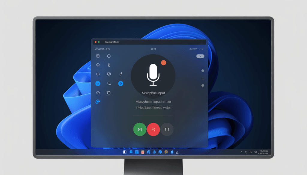 Windows 11 microphone not working error displayed on computer screen