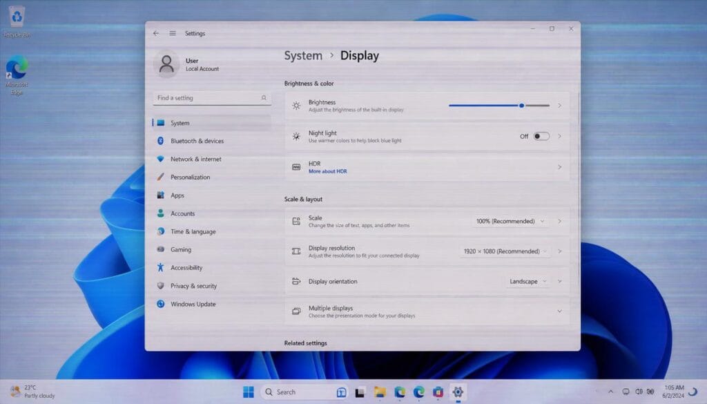 Windows 11 screen flickering problem displayed on computer screen