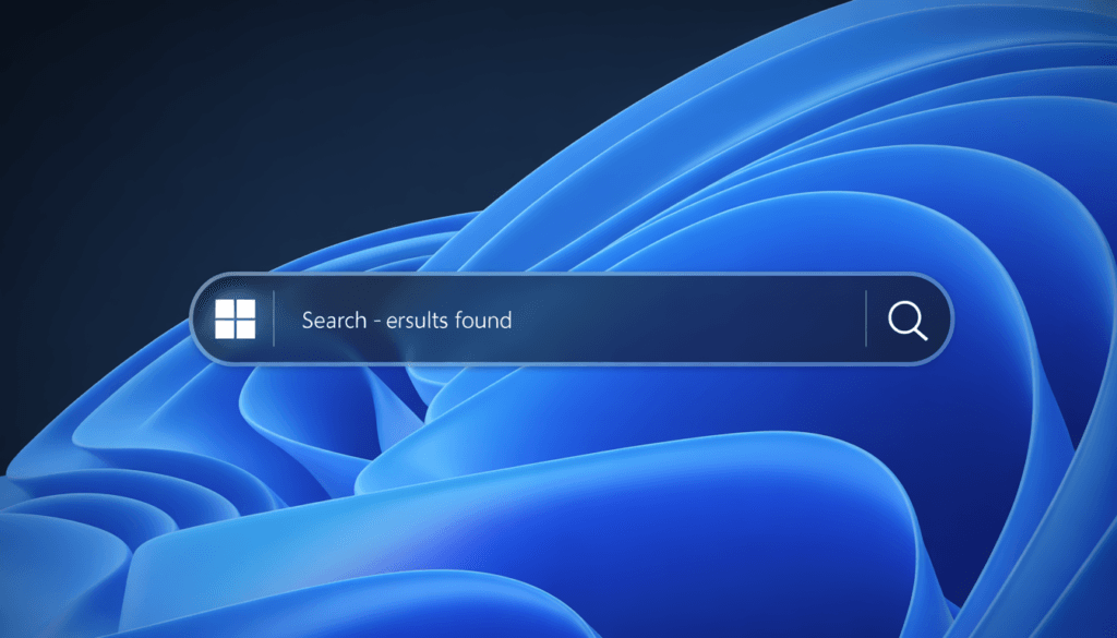 Windows 11 search not working problem shown on computer screen