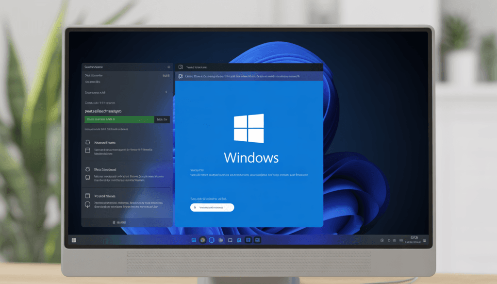 Windows 11 update stuck during installation displayed on computer screen