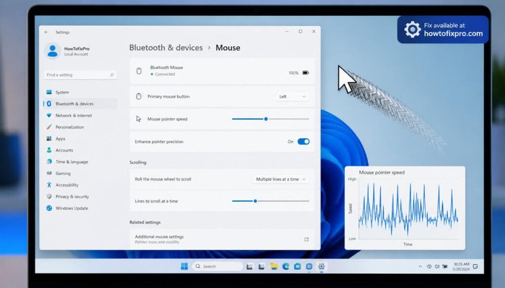 Bluetooth mouse lagging on Windows 11 - mouse cursor trail and delay