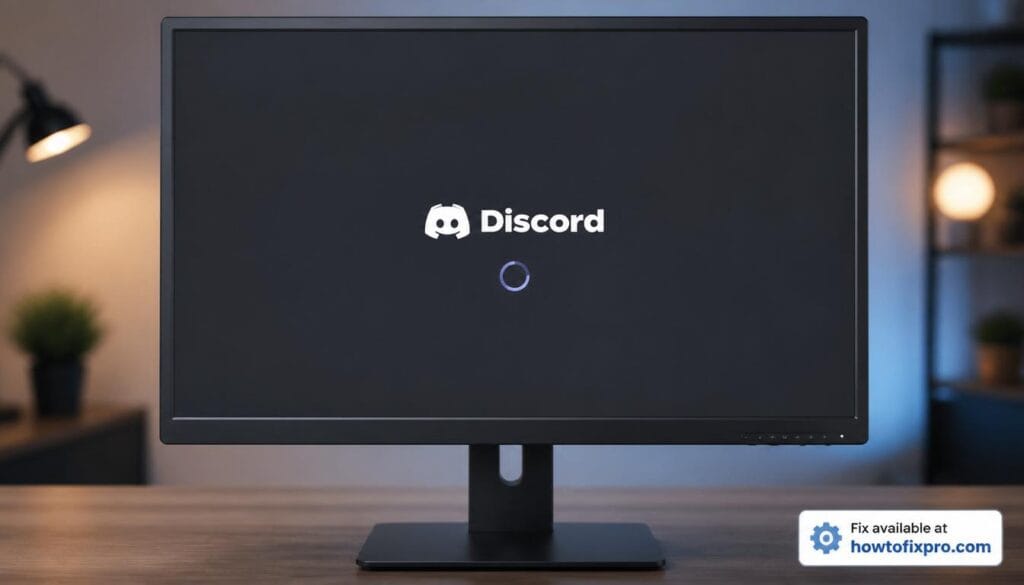 Discord not opening with a stuck loading spinner on the splash screen – a common scenario when the app fails to start.