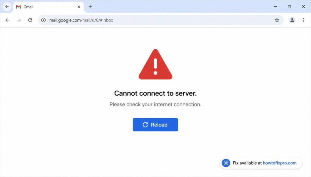 Fix Gmail "Cannot Connect to Server" error on desktop, mobile, and third-party email apps
