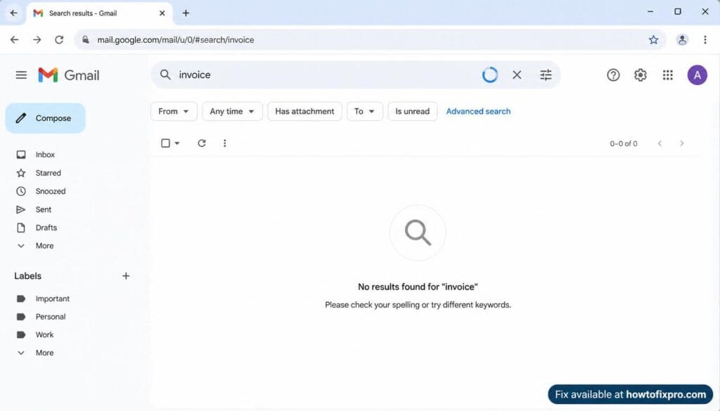 Fix Gmail search not working with these step-by-step browser and account troubleshooting methods