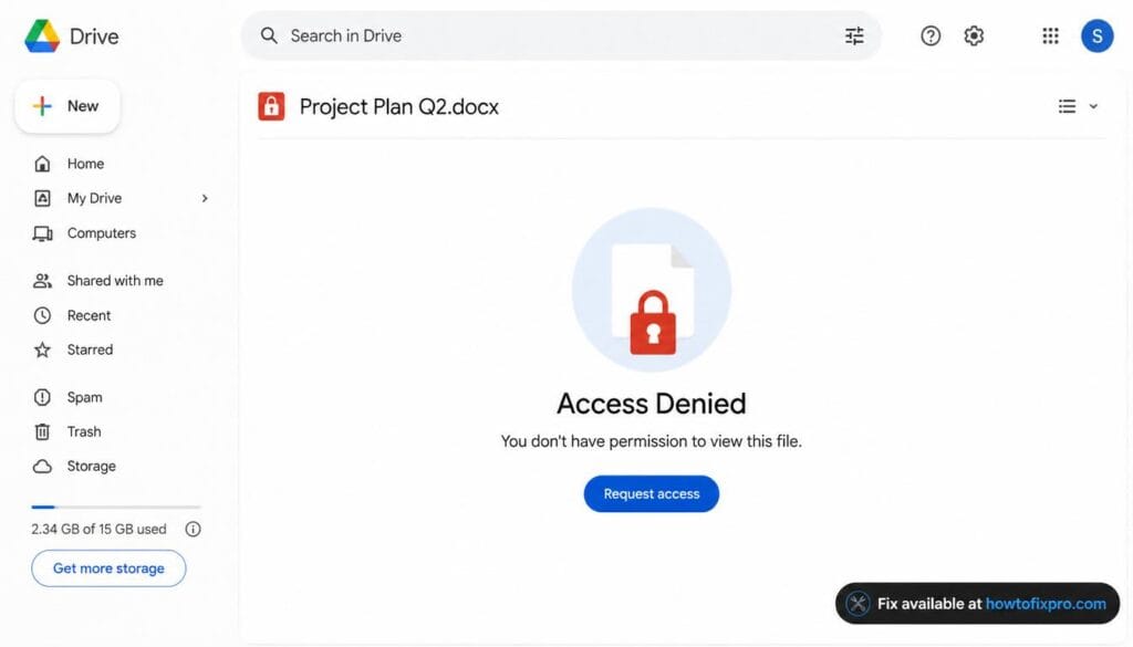 Fix Google Drive Access Denied error on desktop and mobile with these step-by-step permission troubleshooting methods