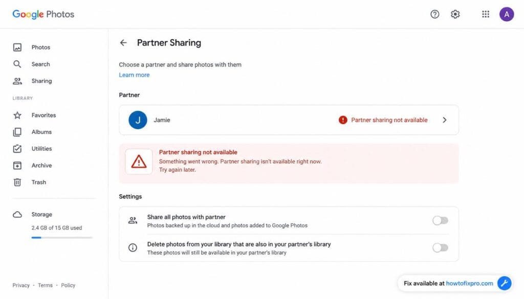 Fix Google Photos partner sharing not working with these step-by-step troubleshooting methods for Android, iPhone, and web