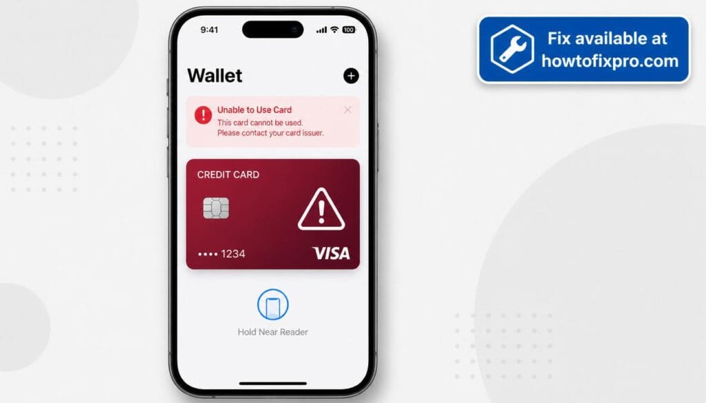 iPhone Apple Pay not working with a payment error on the Wallet app – a common scenario when Apple Pay fails at checkout.