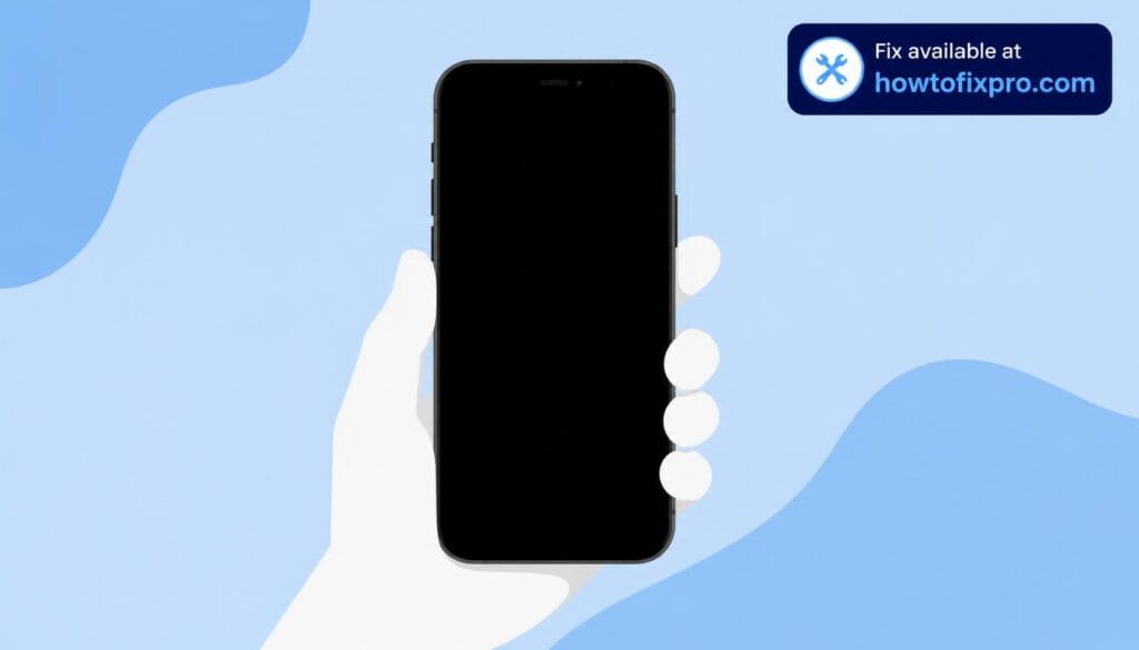 iPhone black screen of death with a completely dark display – a common scenario when the iPhone screen remains black but the device may still be on.