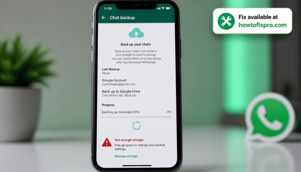 fix whatsapp backup stuck at 0
