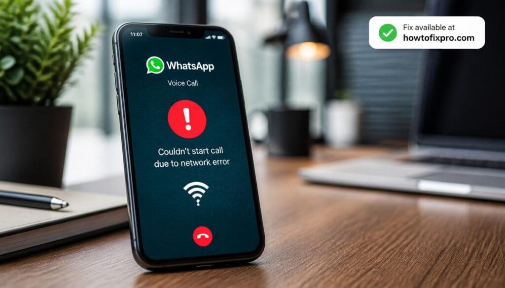 WhatsApp couldn't start call due to network error
