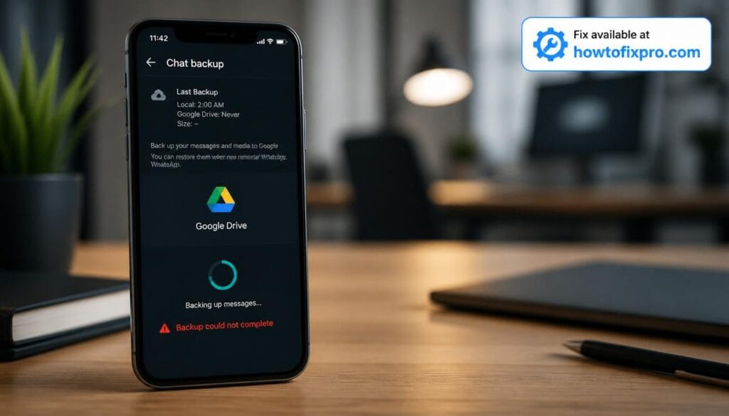 WhatsApp Google Drive backup not syncing
