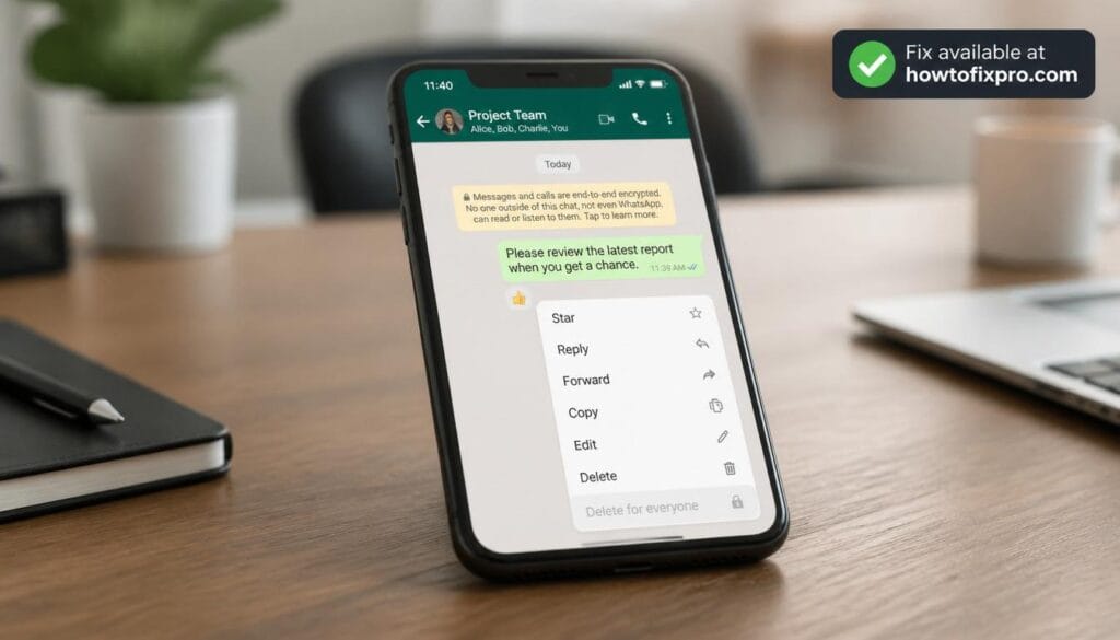WhatsApp group admin cannot delete messages