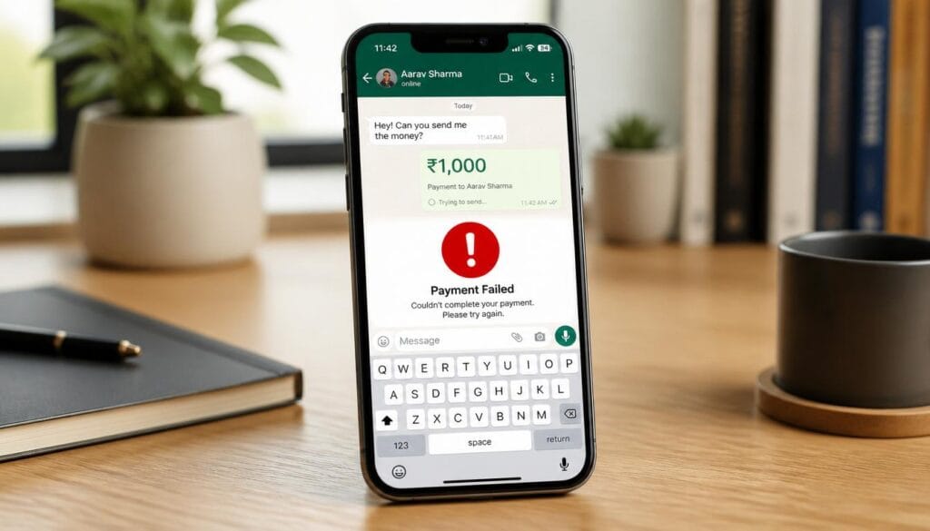 WhatsApp Payment Failed