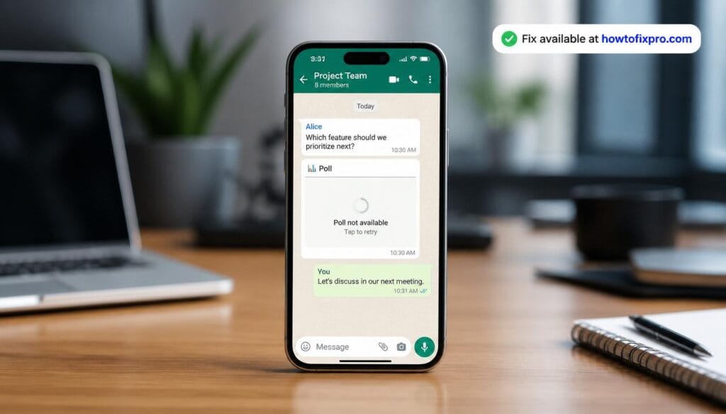 WhatsApp poll not working