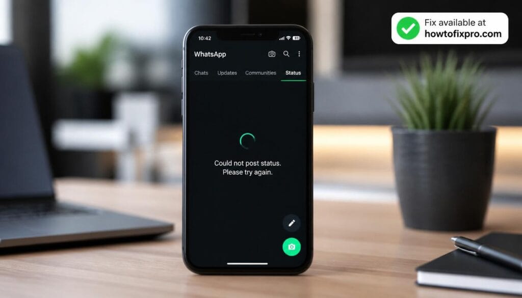 WhatsApp status not posting
