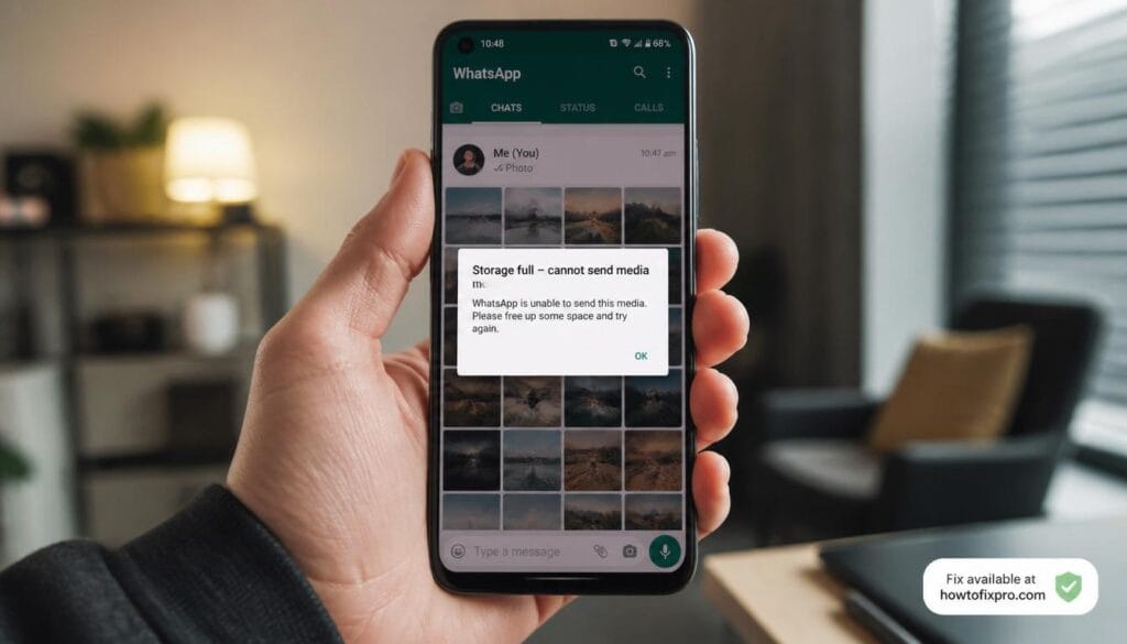 WhatsApp storage full error fix