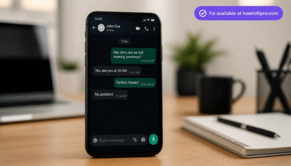 WhatsApp typing indicator not showing