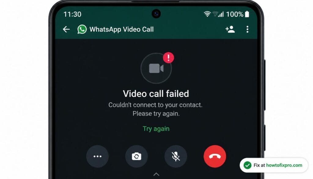 WhatsApp video call not working