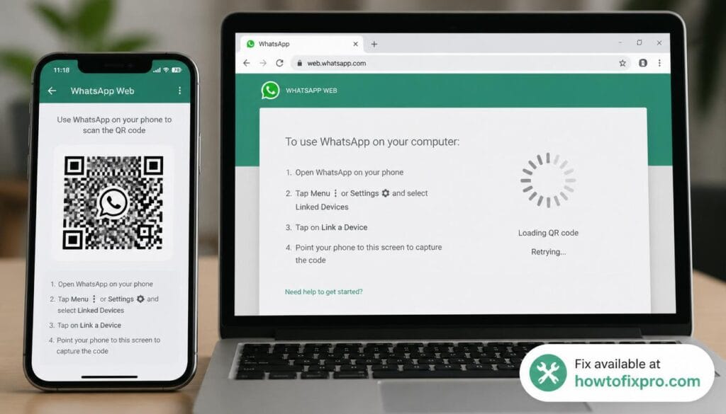 fix whatsapp web qr code not loading