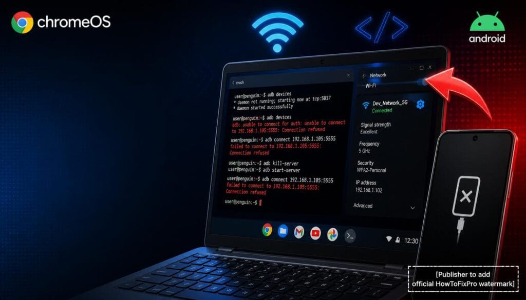 chromebook android debug bridge adb over wifi