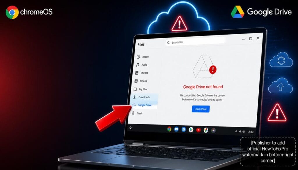chromebook file manager not showing google drive
