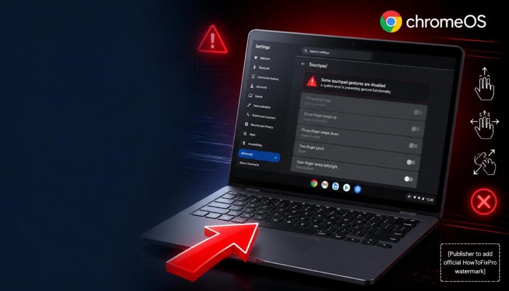 chromebook touchpad gestures not working
