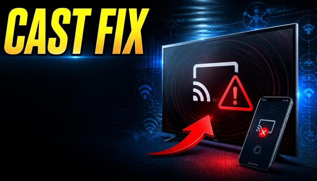 chromecast built-in missing or audio-only displayed on TV screen with error message
