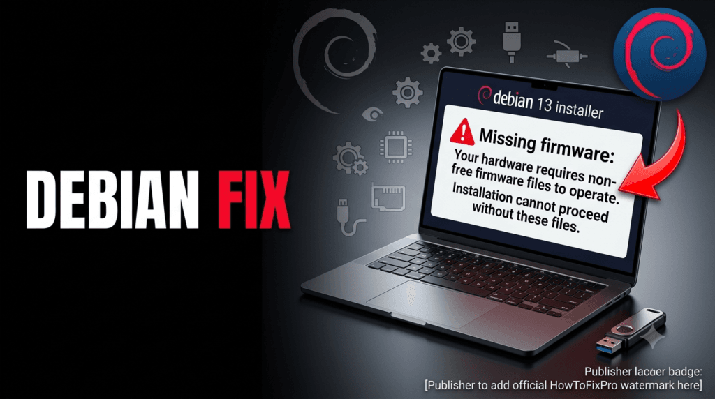 debian 13 trixie non-free firmware drivers missing displayed on laptop with installation error