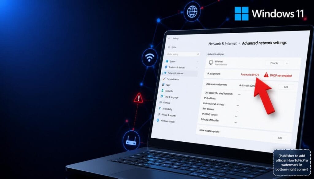dhcp not enabled windows 11 fix