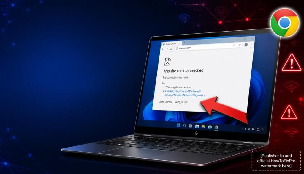 ERR_CONNECTION_RESET displayed in Google Chrome on Windows 11