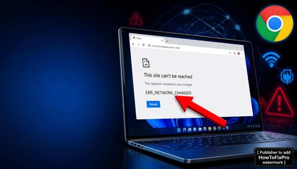 ERR_NETWORK_CHANGED displayed in Google Chrome on Windows 11
