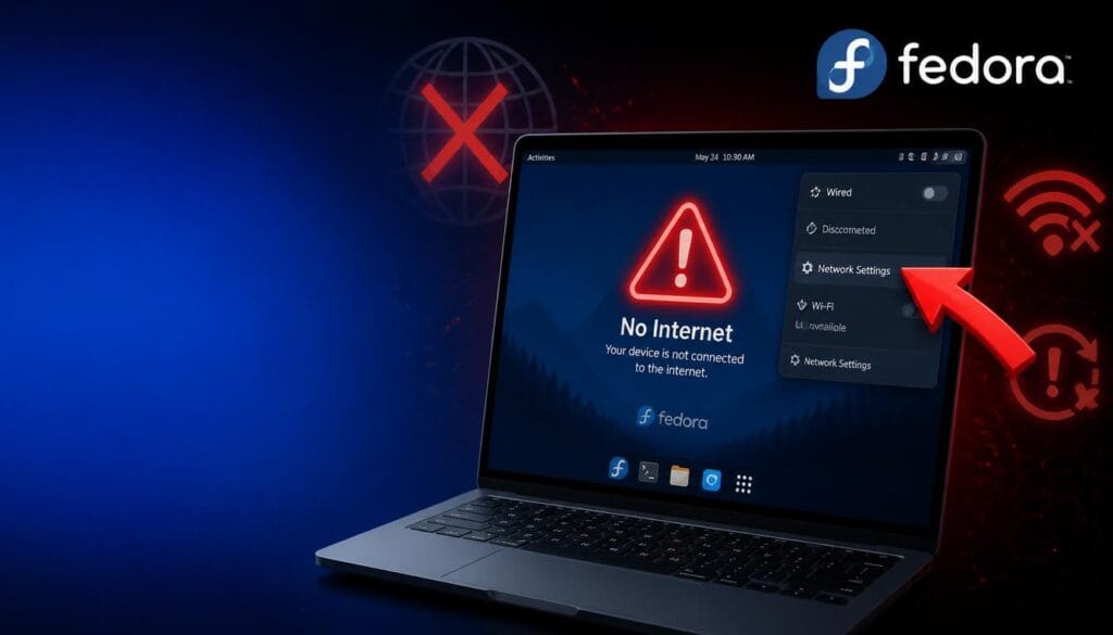 fedora no internet after update
